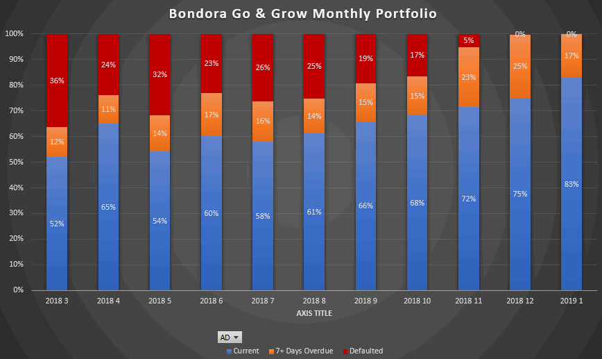 Bondora Go & Grow monthly portfolio