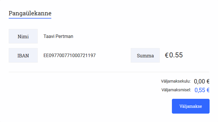 Reinvest24 probleem väljamaksete tegemisel